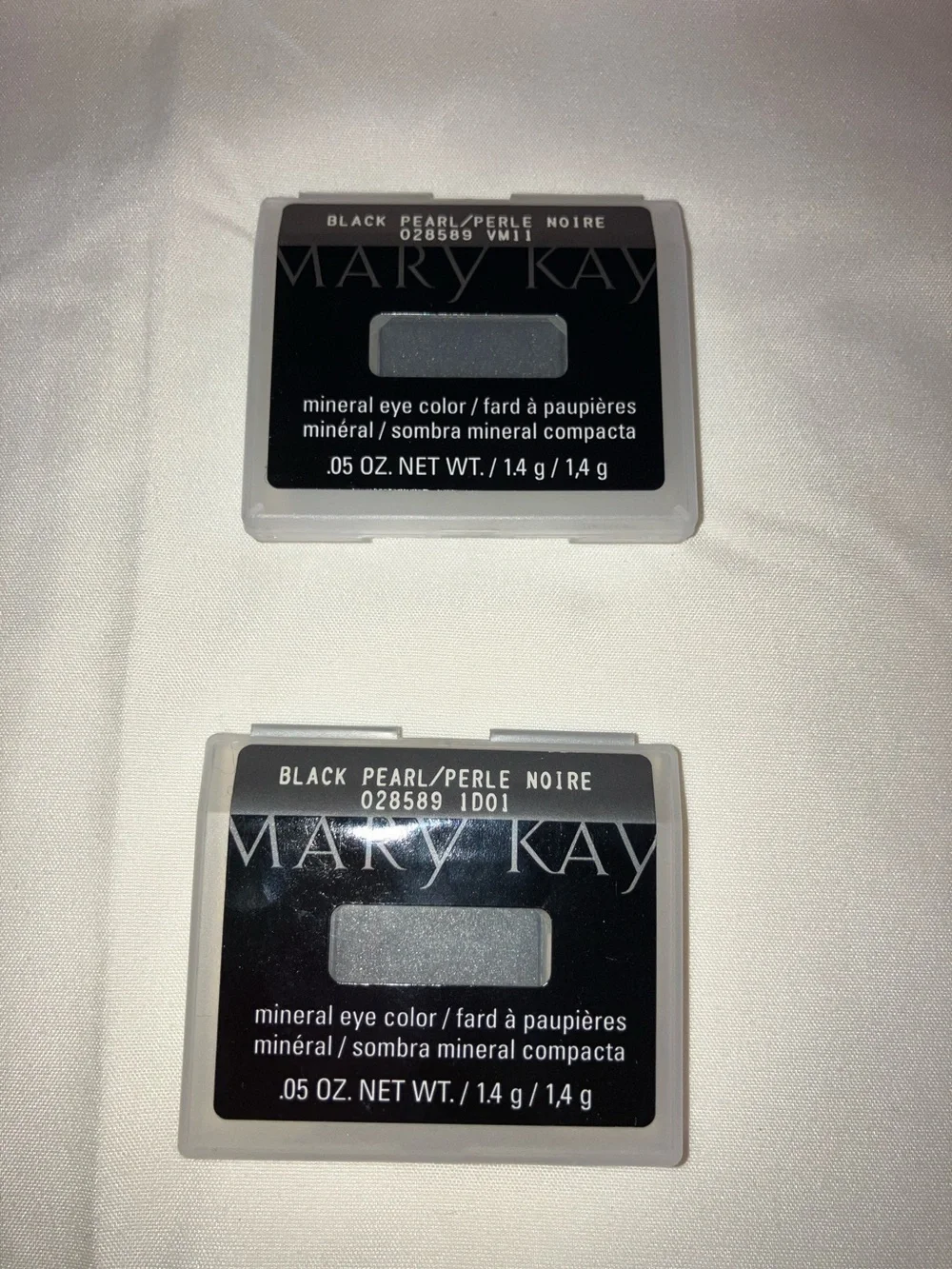 (2) New Black Pearl Mary Kay. Mineral Eye Color Shimmer Eyeshadow Case Refill